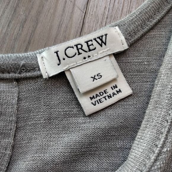 J. Crew Gray & White Scoop Neck Tank Top Sz XS - Picture 4 of 8